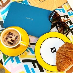 CARINA clutch - CIAO AMORE blue clutch